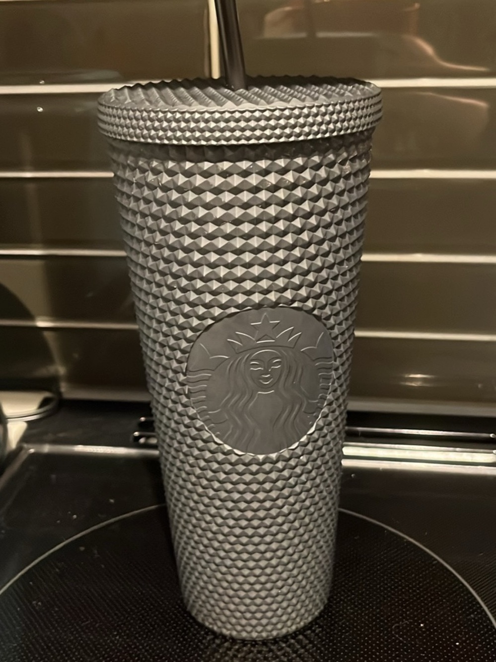 Starbucks Matte Black Studded Reusable Tumbler with Straw